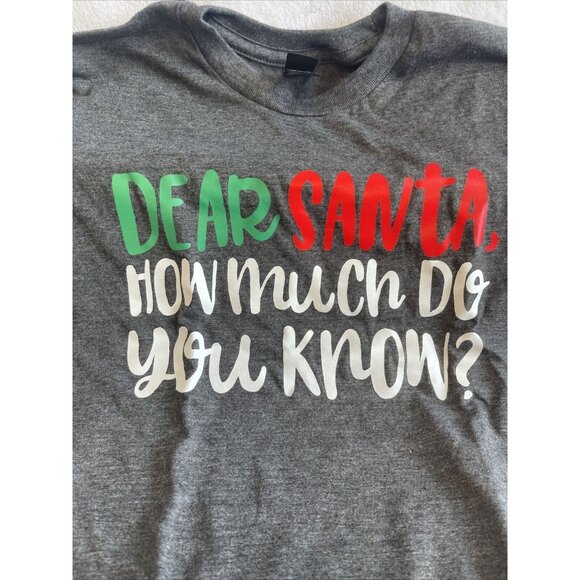 District Brand Youth Tshirt Size‎ Medium Christmas Santa How Much Do You Know - Picture 1 of 4